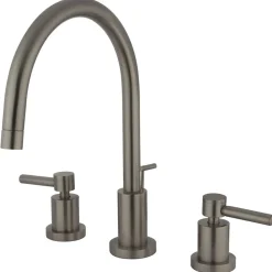 Kingston Brass Concord Widespread Two Handle Lavatory Faucet with Brass Pop-up