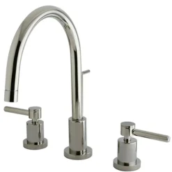 Kingston Brass Concord Widespread Two Handle Lavatory Faucet with Brass Pop-up