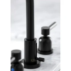 Kingston Brass Concord Widespread Bathroom Faucet with Brass Pop-Up