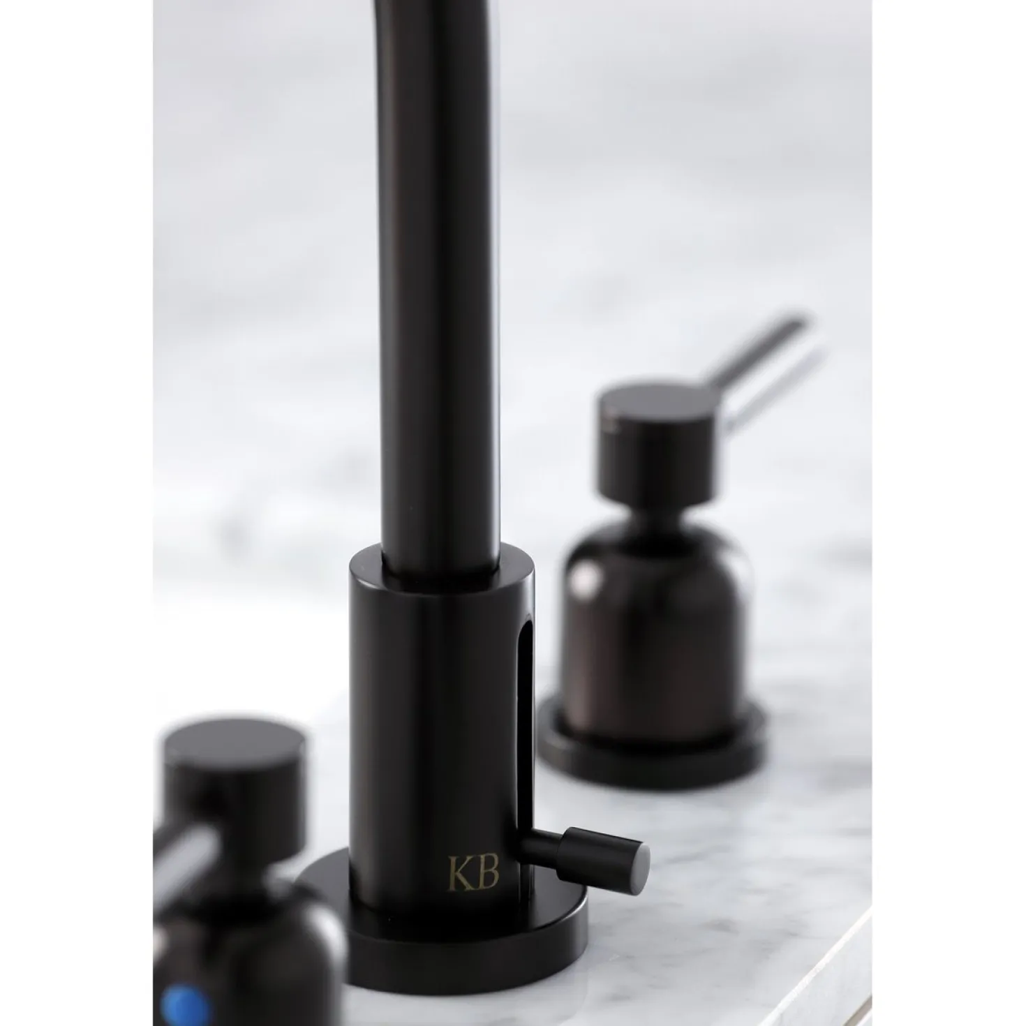 Kingston Brass Concord Widespread Bathroom Faucet with Brass Pop-Up
