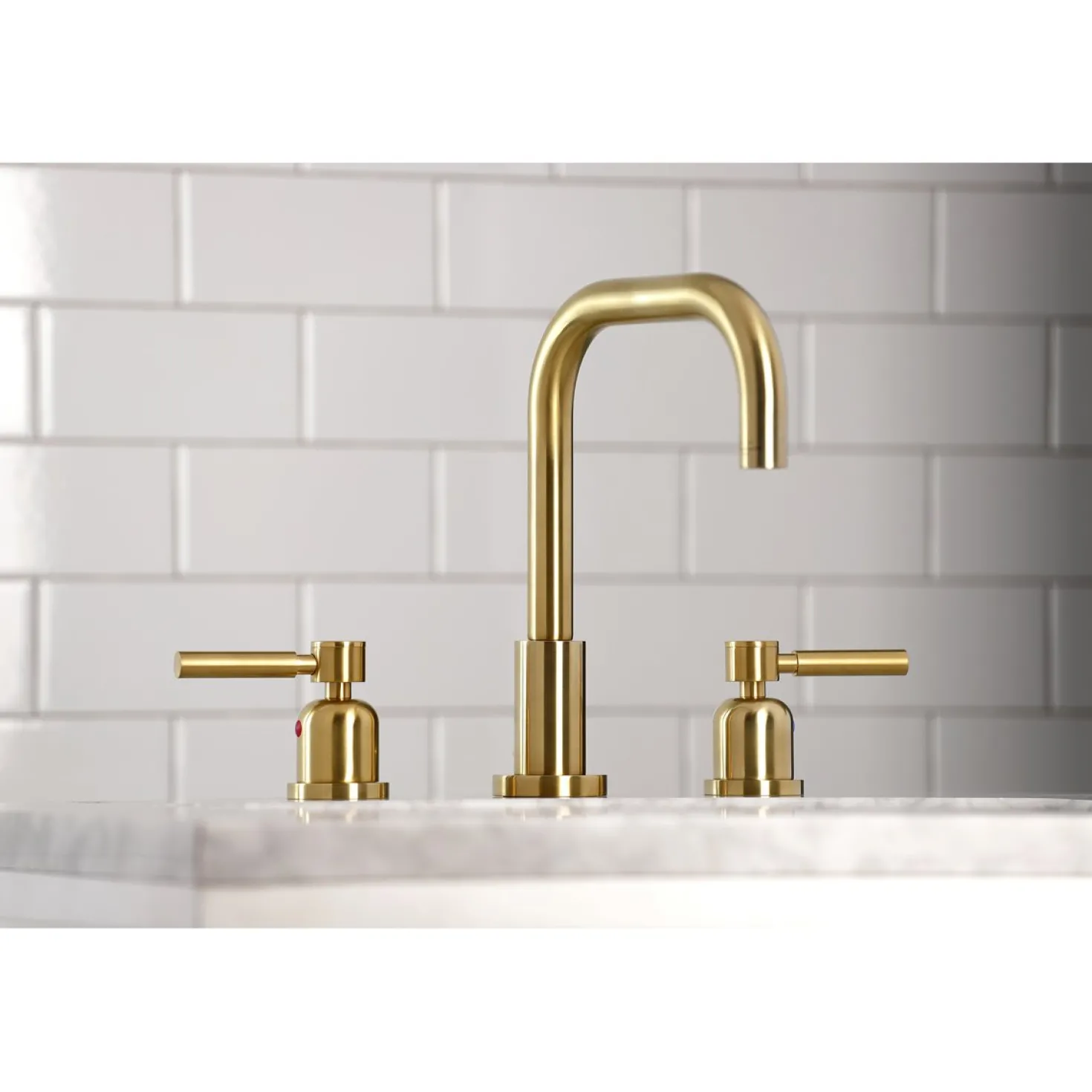 Kingston Brass Concord Widespread Bathroom Faucet with Brass Pop-Up
