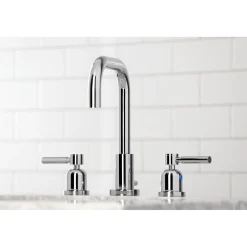 Kingston Brass Concord Widespread Bathroom Faucet with Brass Pop-Up