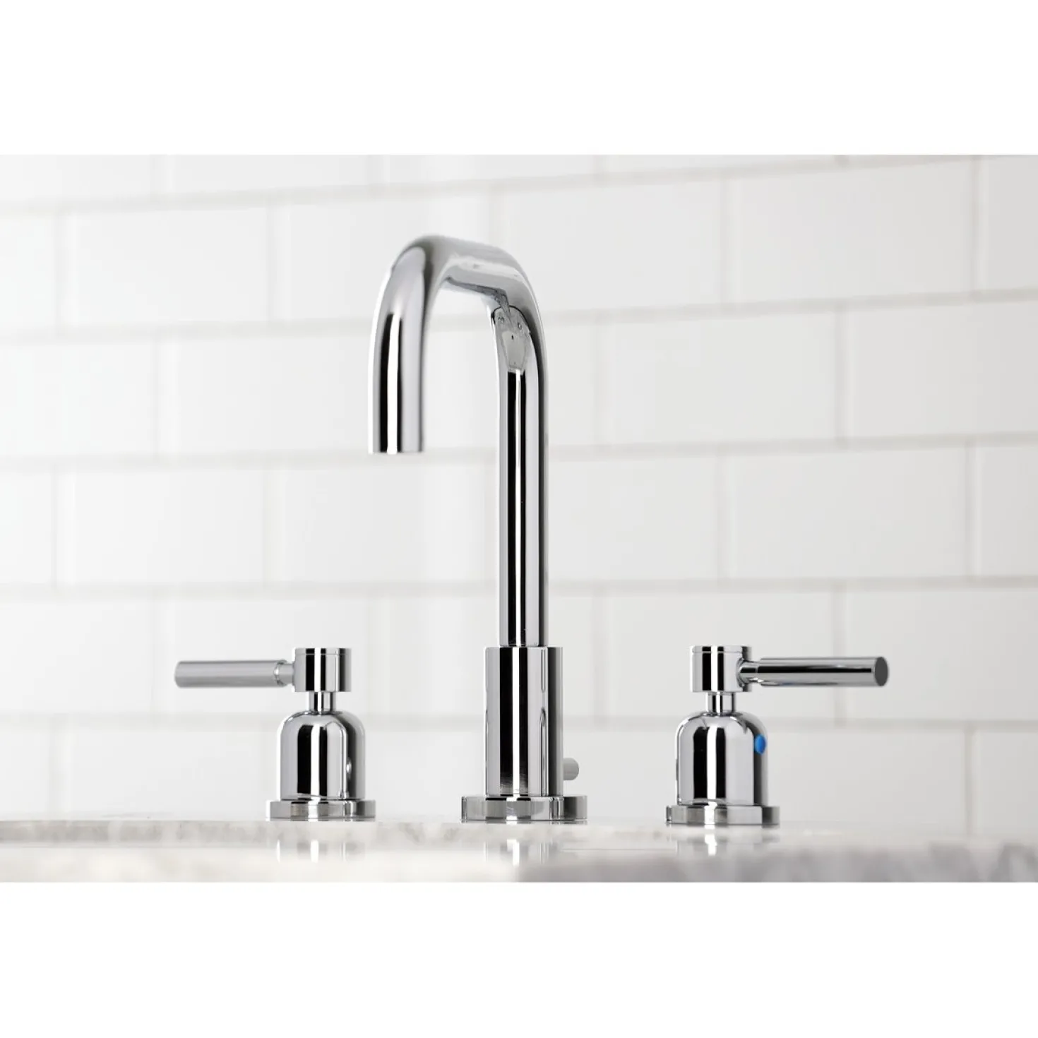 Kingston Brass Concord Widespread Bathroom Faucet with Brass Pop-Up