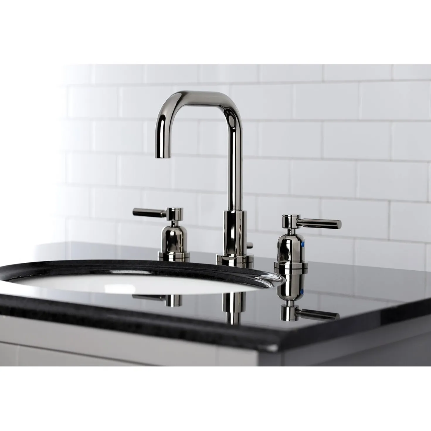 Kingston Brass Concord Widespread Bathroom Faucet with Brass Pop-Up