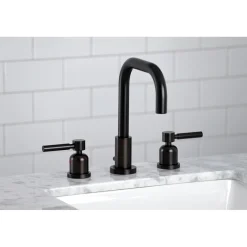 Kingston Brass Concord Widespread Bathroom Faucet with Brass Pop-Up