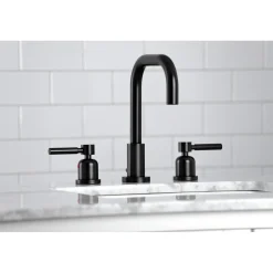 Kingston Brass Concord Widespread Bathroom Faucet with Brass Pop-Up