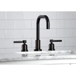 Kingston Brass Concord Widespread Bathroom Faucet with Brass Pop-Up