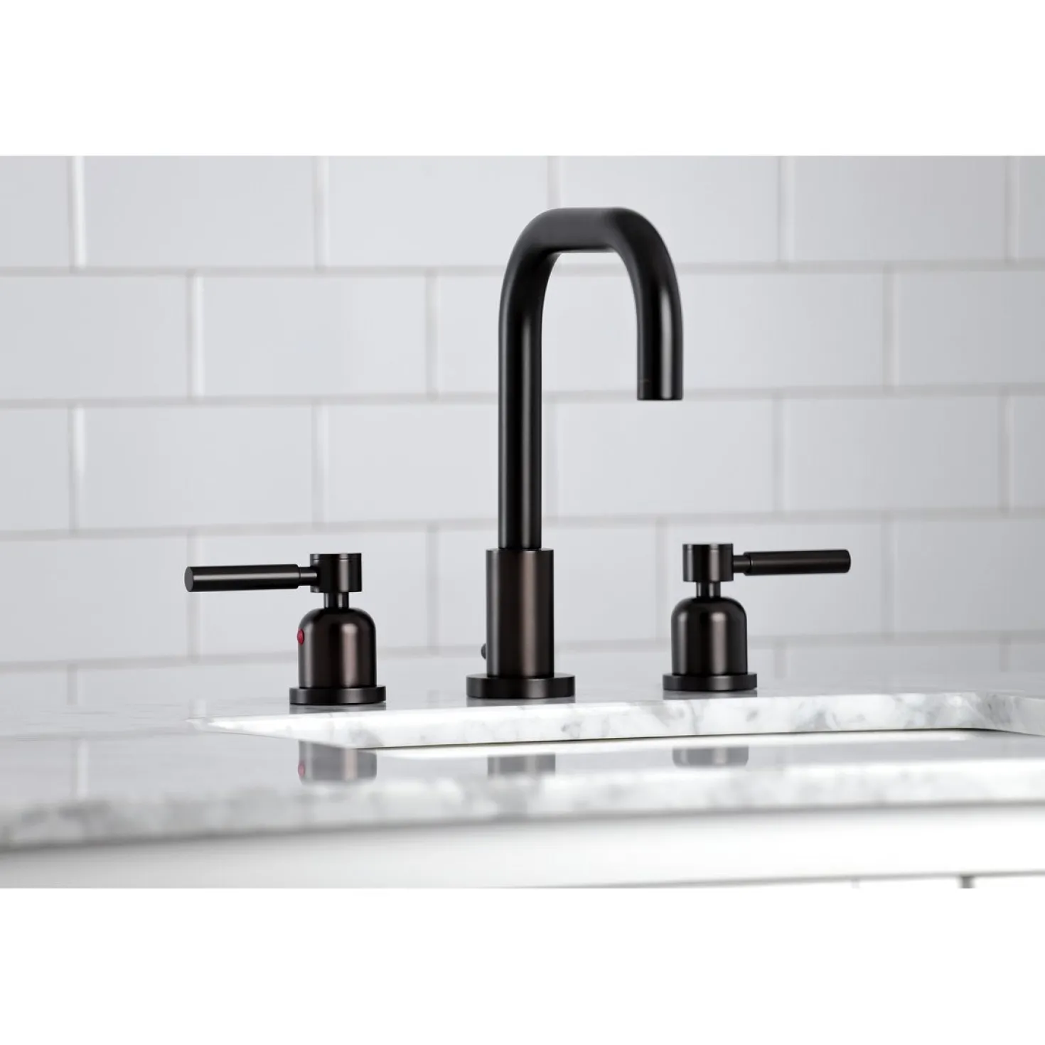 Kingston Brass Concord Widespread Bathroom Faucet with Brass Pop-Up