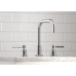 Kingston Brass Concord Widespread Bathroom Faucet with Brass Pop-Up