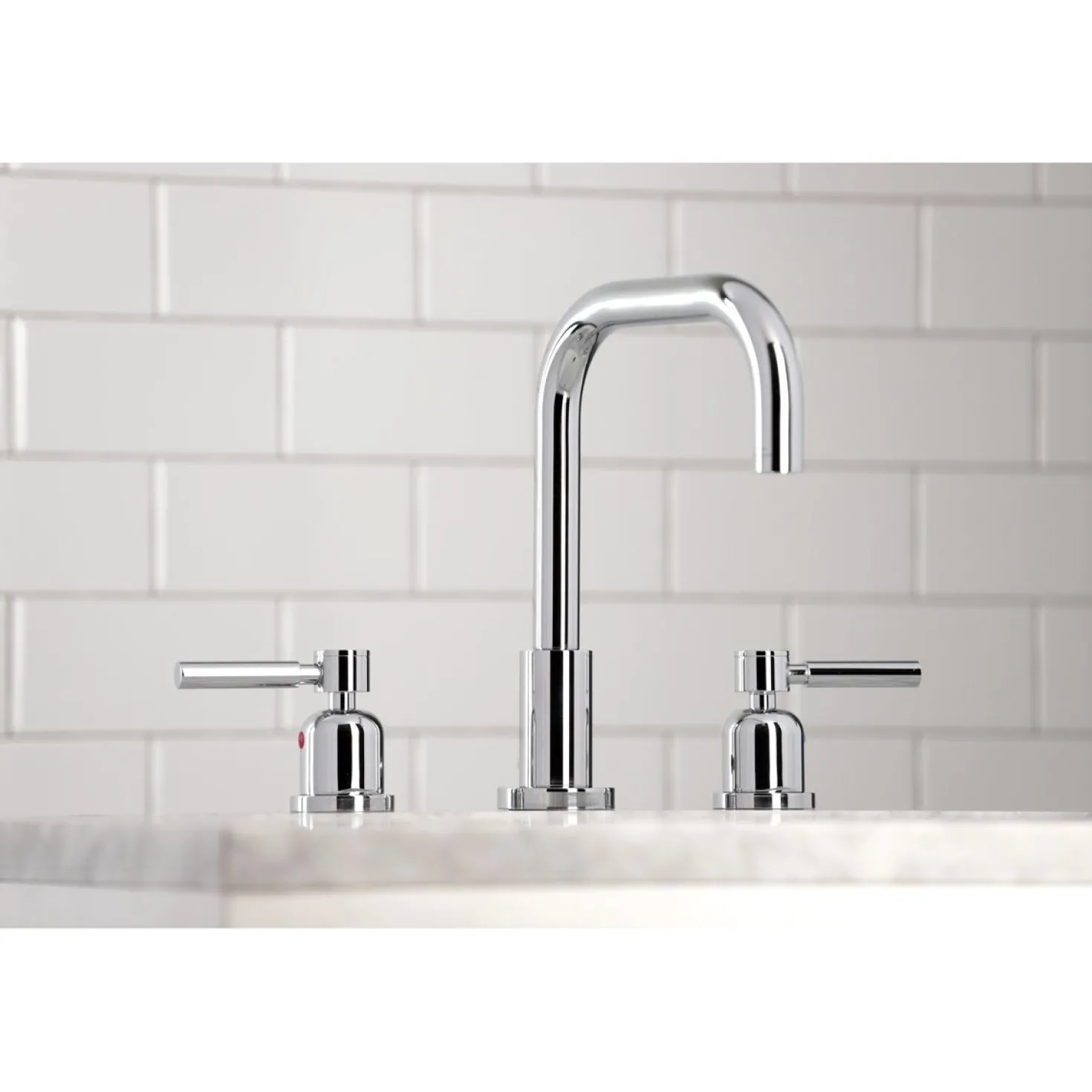 Kingston Brass Concord Widespread Bathroom Faucet with Brass Pop-Up
