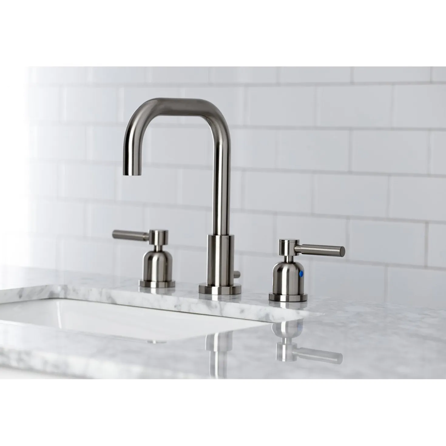 Kingston Brass Concord Widespread Bathroom Faucet with Brass Pop-Up