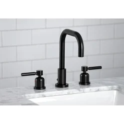 Kingston Brass Concord Widespread Bathroom Faucet with Brass Pop-Up