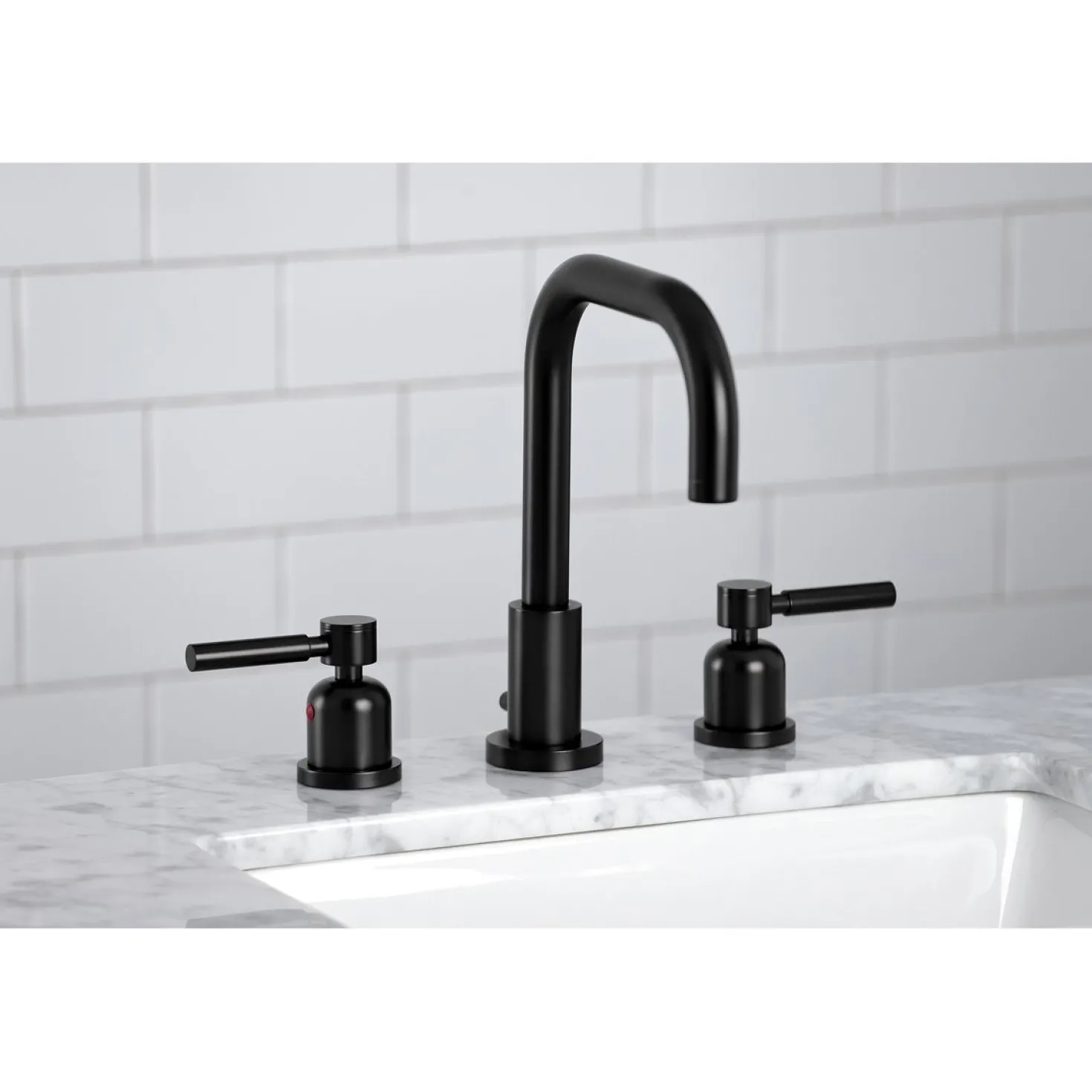 Kingston Brass Concord Widespread Bathroom Faucet with Brass Pop-Up