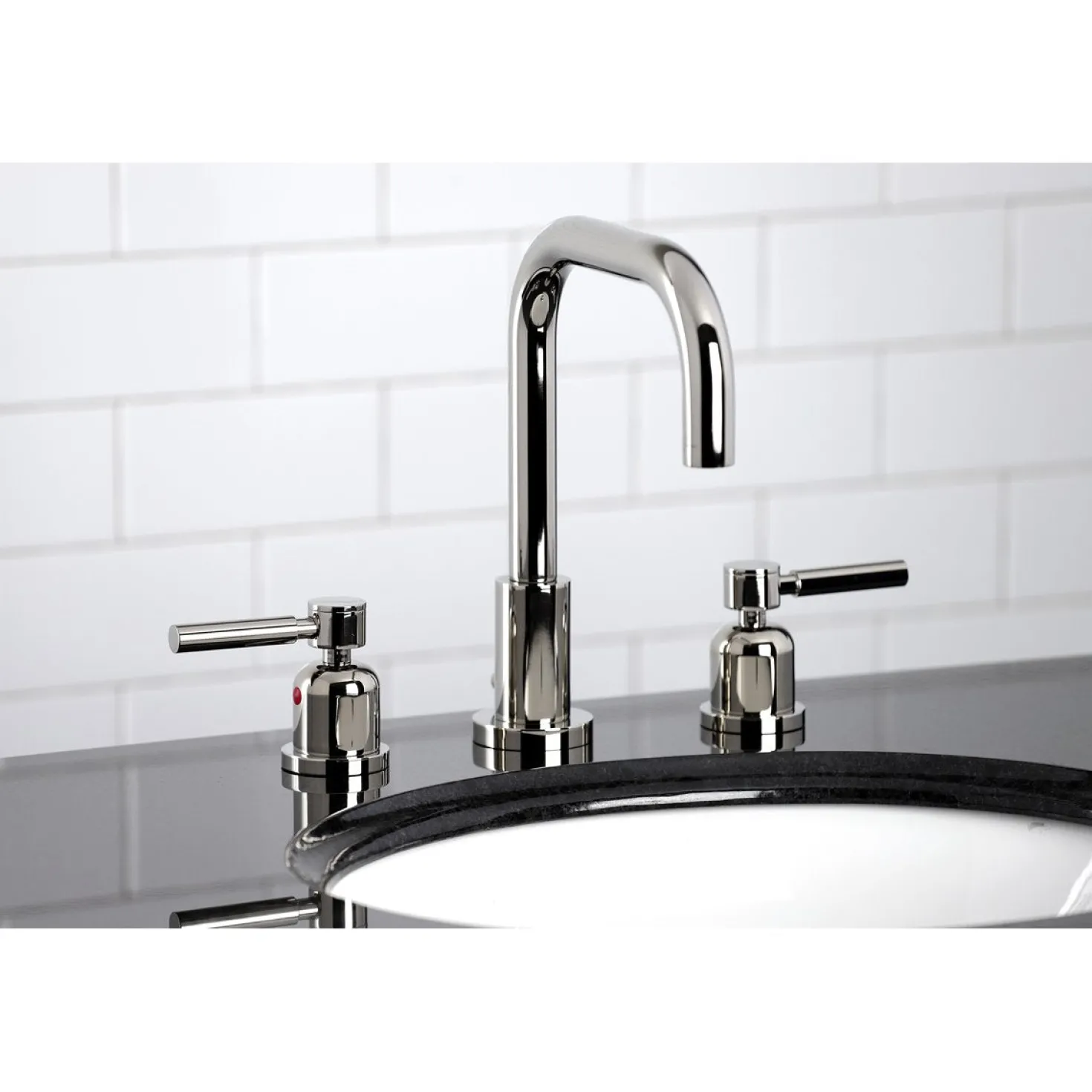 Kingston Brass Concord Widespread Bathroom Faucet with Brass Pop-Up