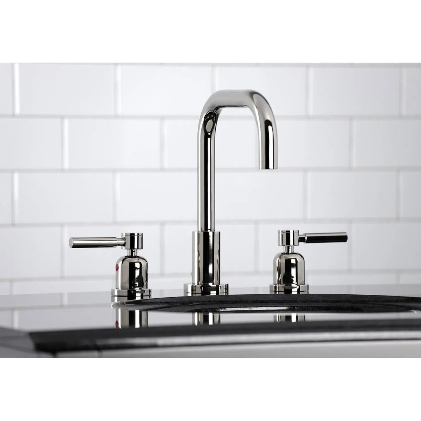 Kingston Brass Concord Widespread Bathroom Faucet with Brass Pop-Up