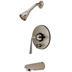 Kingston Brass Contemporary Silver Sage Single Handle Tub and Shower Faucet