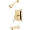 Kingston Brass Contemporary Concord Tub and Shower Faucet with Single Handle