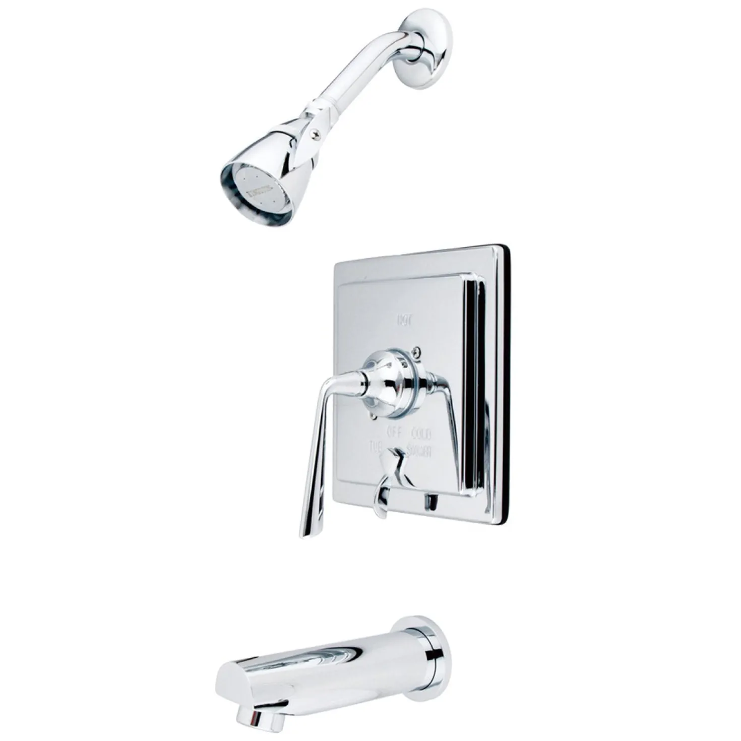 Kingston Brass Contemporary Concord Tub and Shower Faucet with Single Handle