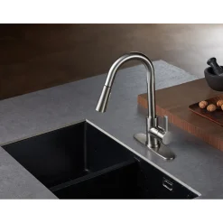 Kingston Brass Continental Gourmetier Single-Handle Pull-Down Kitchen Faucet