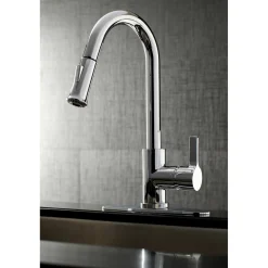 Kingston Brass Continental Gourmetier Single-Handle Pull-Down Kitchen Faucet