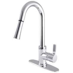 Kingston Brass Continental Gourmetier Single-Handle Pull-Down Kitchen Faucet