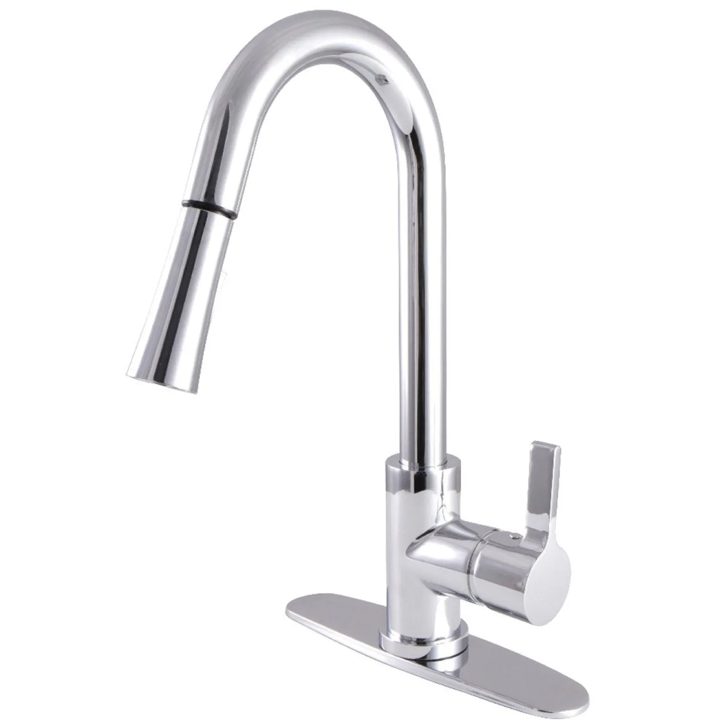 Kingston Brass Continental Gourmetier Single-Handle Pull-Down Kitchen Faucet