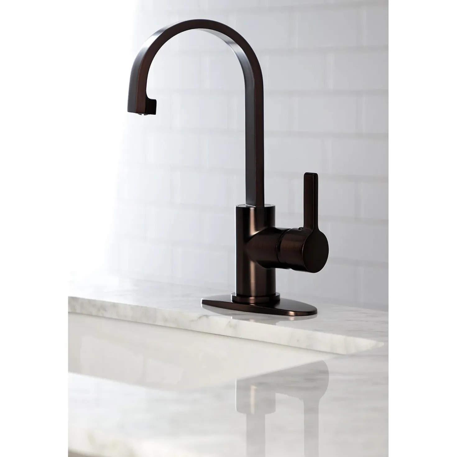 Kingston Brass Continental One-Handle 1-Hole Deck Mounted Bar Faucet
