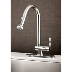 Kingston Brass Continental Pull-Down Kitchen Faucet