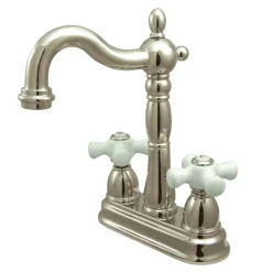 Kingston Brass Cross Handle Bar Faucet without Pop-Up Rod