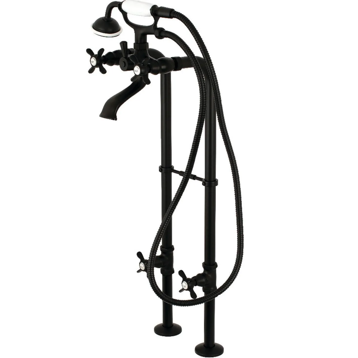 Kingston Brass Cross-Handle Freestanding Tub Faucet Package