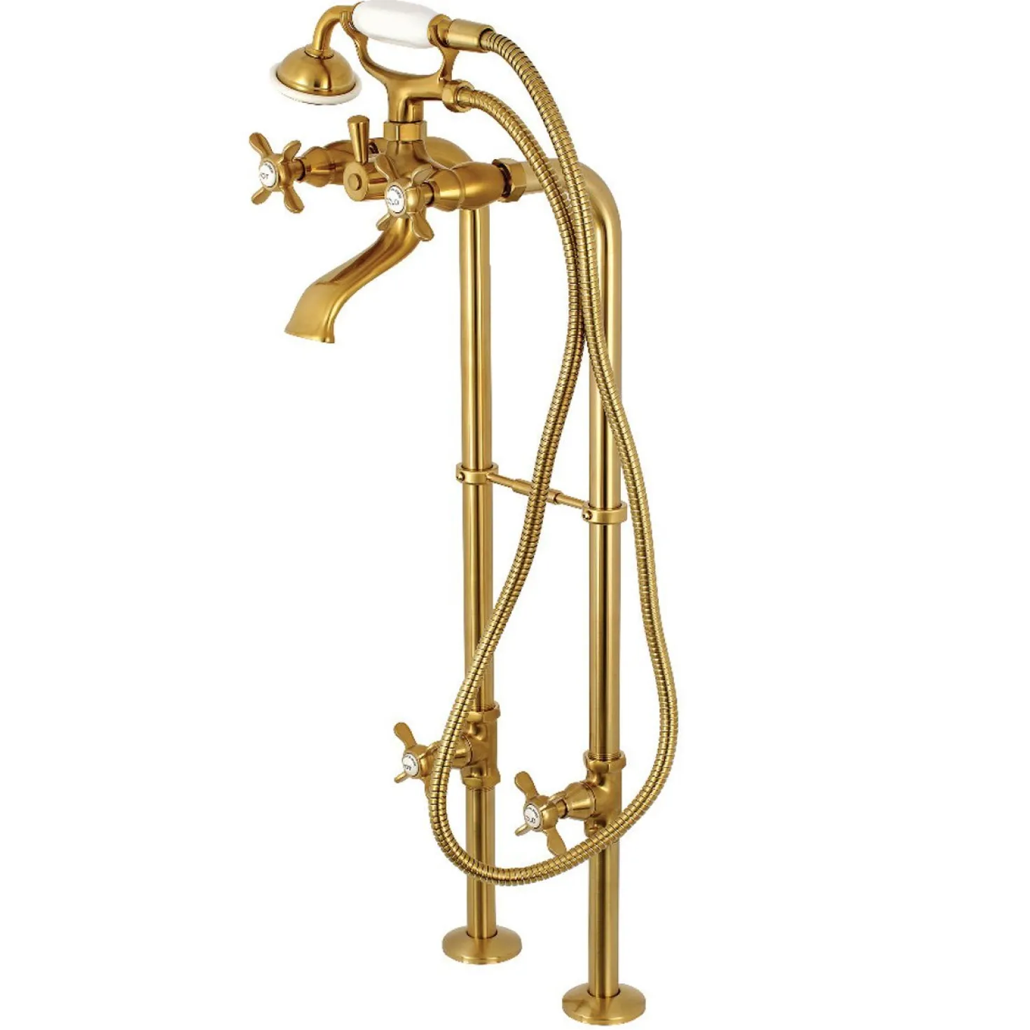 Kingston Brass Cross-Handle Freestanding Tub Faucet Package