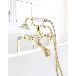 Kingston Brass Cross-Handle Freestanding Tub Faucet Package