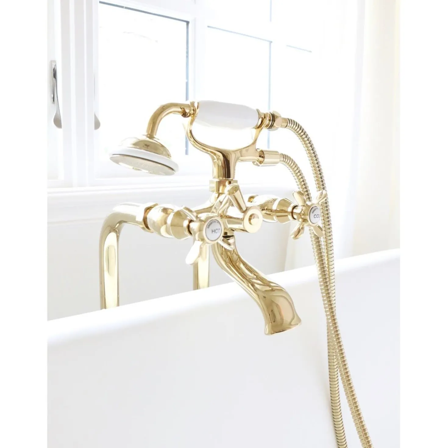 Kingston Brass Cross-Handle Freestanding Tub Faucet Package