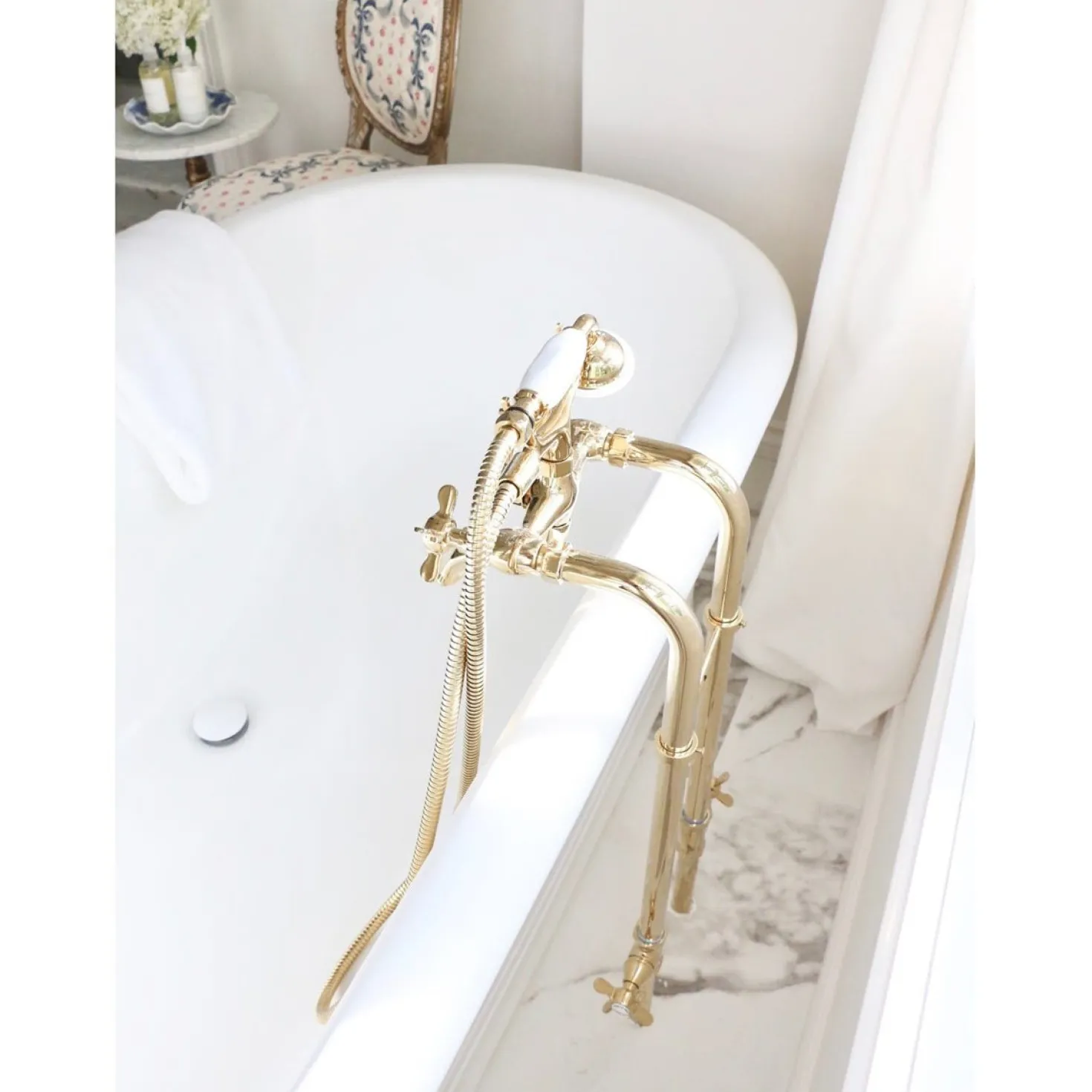Kingston Brass Cross-Handle Freestanding Tub Faucet Package