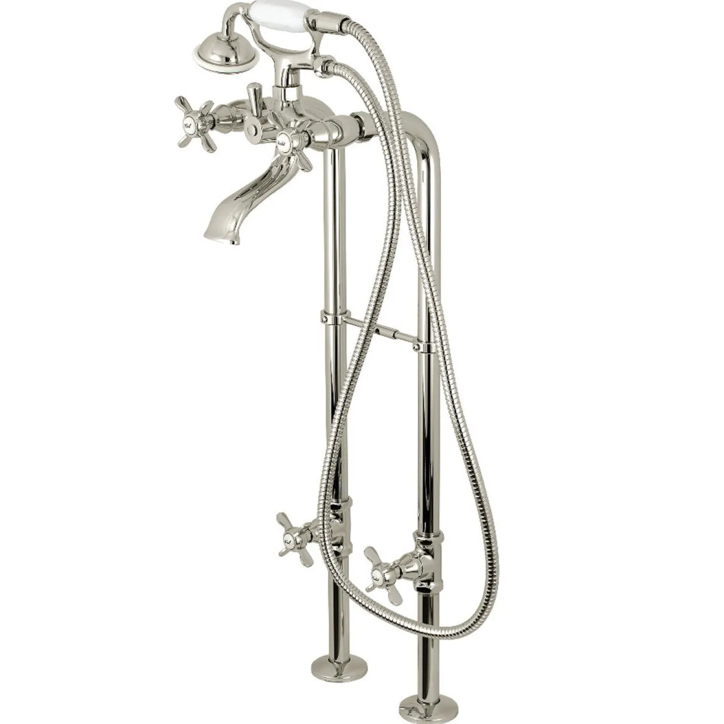 Kingston Brass Cross-Handle Freestanding Tub Faucet Package