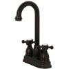 Kingston Brass Cross-Handle 4-Inch Centerset Bathroom Faucet