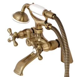 Kingston Brass Deck Mount Clawfoot Tub Faucet with Hand Shower