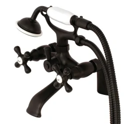 Kingston Brass Deck Mount Clawfoot Tub Faucet with Hand Shower