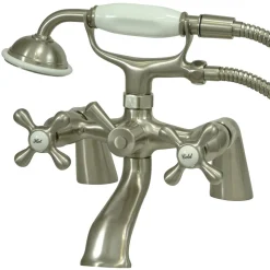 Kingston Brass Deck Mount Clawfoot Tub Faucet with Hand Shower