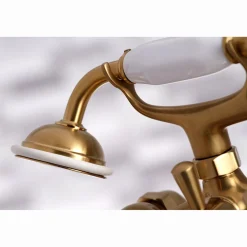 Kingston Brass Deck Mount Clawfoot Tub Faucet with Hand Shower