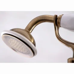 Kingston Brass Deck Mount 2-Hole Clawfoot Tub Faucet with Hand Shower