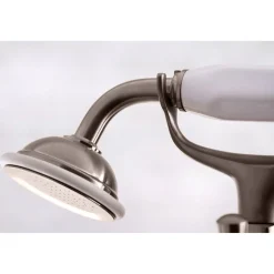 Kingston Brass Deck Mount 2-Hole Clawfoot Tub Faucet with Hand Shower