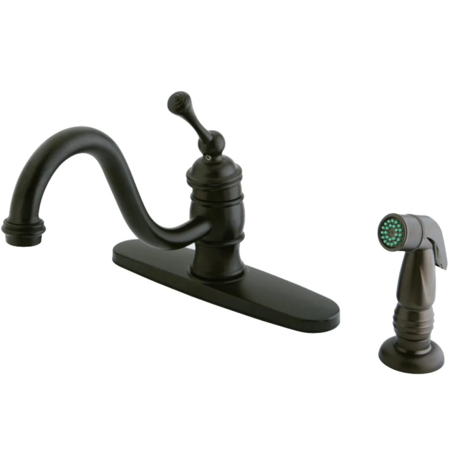 Kingston Brass Deck Mount 8-Inch Centerset Kitchen Faucet