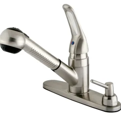 Kingston Brass Deck Mount Pull-Out Kitchen Faucet