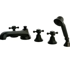Kingston Brass Deck Mount Roman Tub Filler with Hand Shower