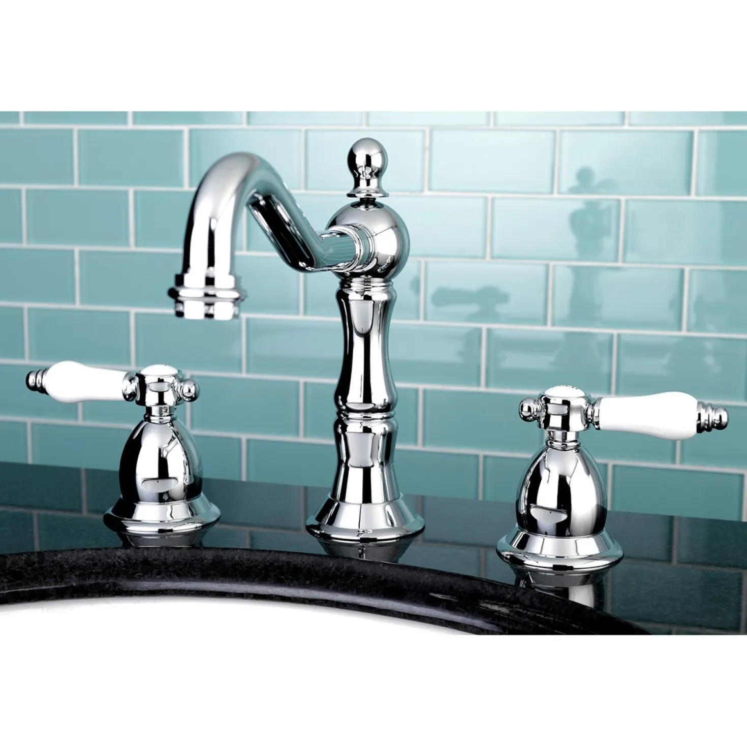 Kingston Brass Deck Mount 8" Widespread Bathroom Faucet
