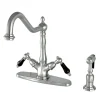 Kingston Brass Duchess 8" Centerset Deck Mount Kitchen Faucet with Brass Sprayer