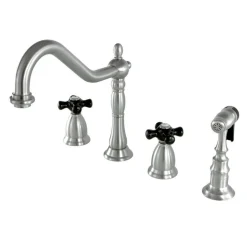 Kingston Brass Duchess Deck Mount 4-Hole Widespread Kitchen Faucet