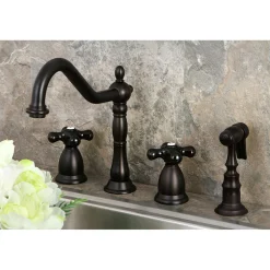 Kingston Brass Duchess Deck Mount 4-Hole Widespread Kitchen Faucet