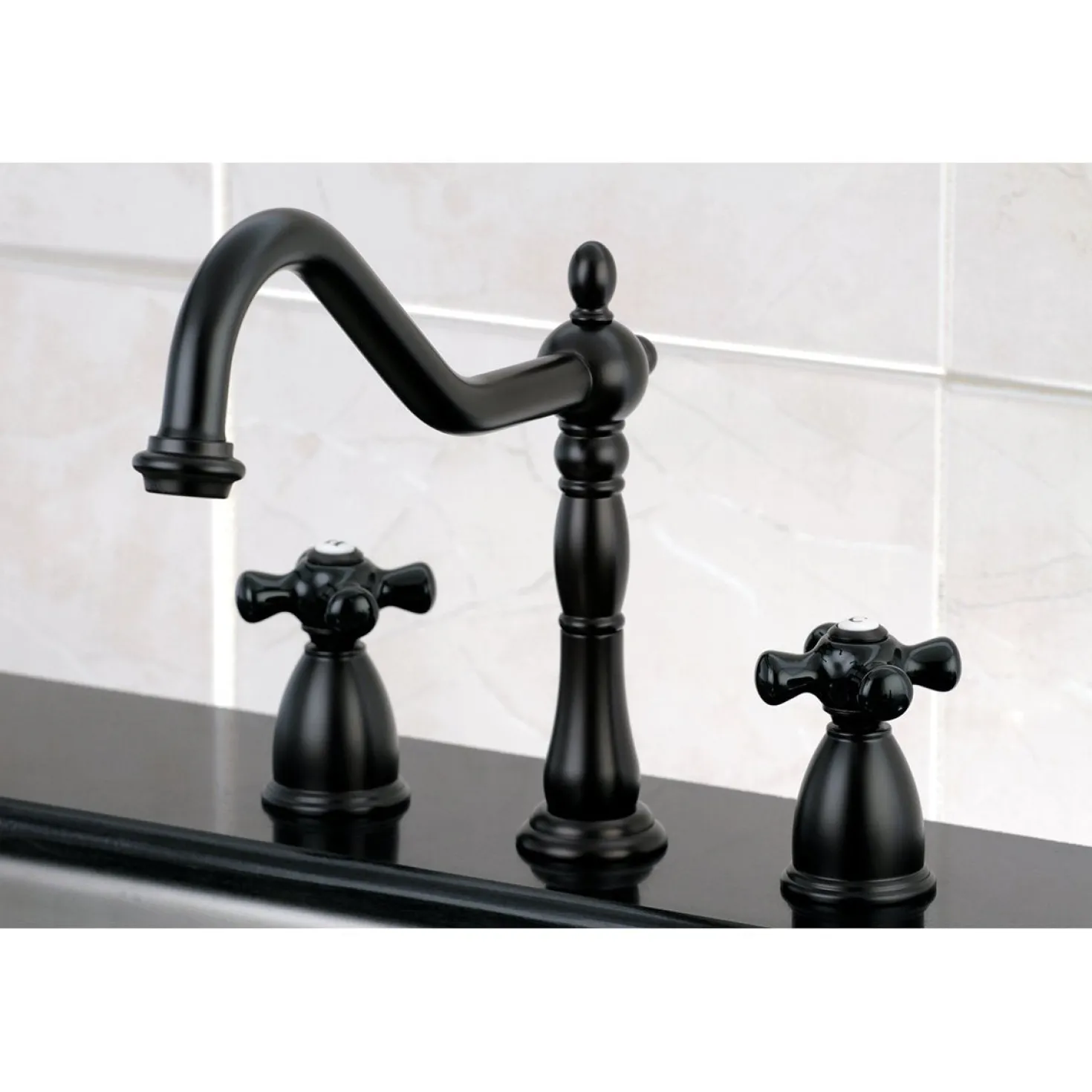 Kingston Brass Duchess Deck Mount Widespread Kitchen Faucet